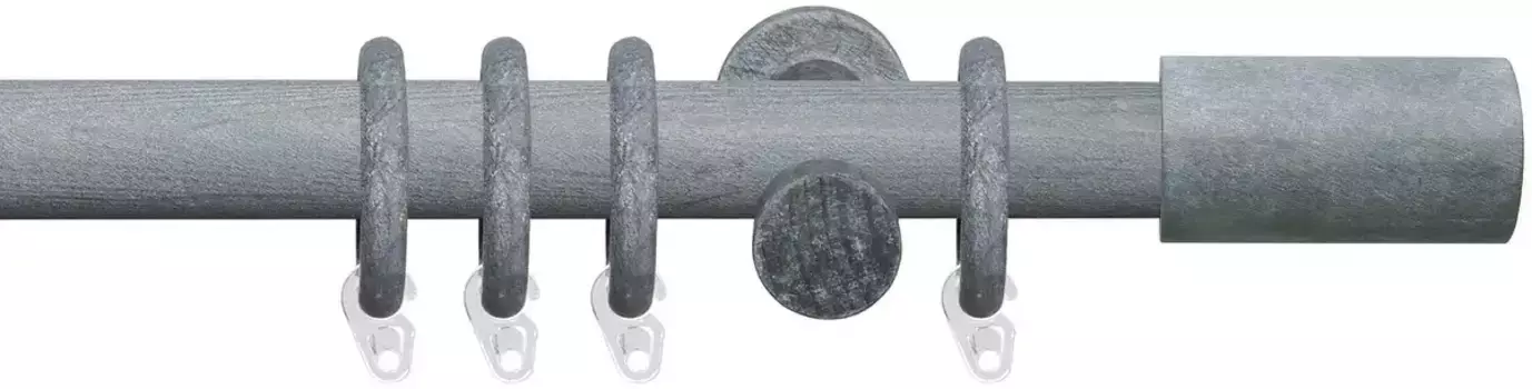 Карниз Liedeco Terra Cylinder, 1 направляющая, фиксированный размер 240 см, 28мм, цвет kalkgrau