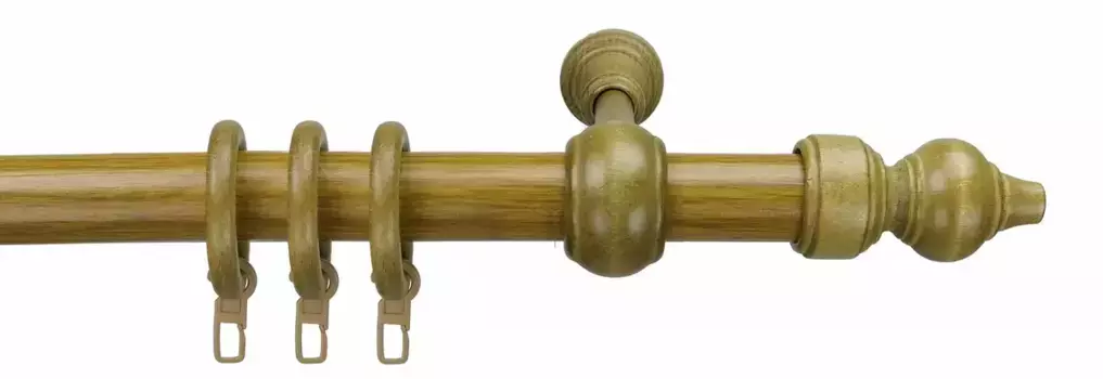 Карниз Liedeco "Thuringia", 1 направляющая, фиксированный размер 200 см, 28мм, цвет eiche rustikal