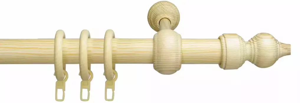 Карниз Liedeco "Thuringia", 1 направляющая, фиксированный размер 220 см, 28мм, цвет kiefer