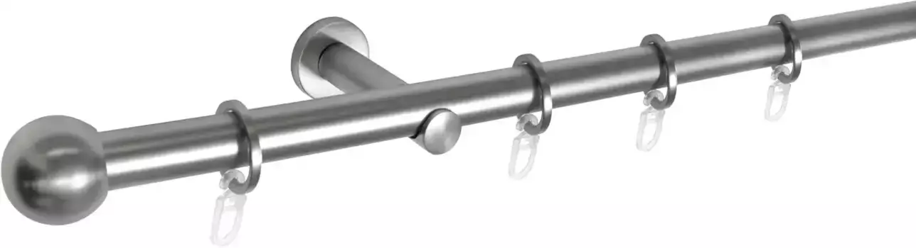 Карниз mydeco "Ball", 1 направляющая, фиксированного размера 240 см, 16мм, цвет edelstahlfarben