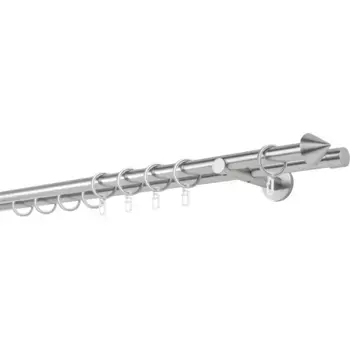 Карниз mydeco «Настенный кронштейн с конусом 20 мм, 12 см», 2 направляющие, фиксированный размер, цвет edelstahlfarben