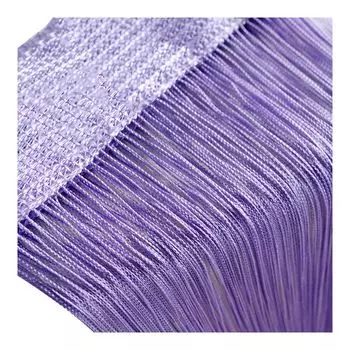 Карнизы для штор с нитью, карманные декоративные полиэстеровые занавески для гостиной, двери, стены, окна, панели с кисточками, домашний декор для общежития, коричневый Stuttg, фиолетовый