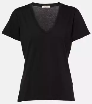 Каролин футболка из хлопкового джерси Nili Lotan, Jet Black