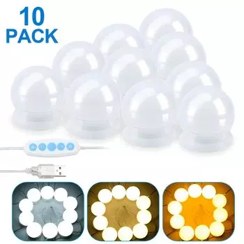 Karpal светодиодный светильник для зеркала USB 10 светодиодный для макияжа туалетный столик регулируемый светильник для макияжа, белый