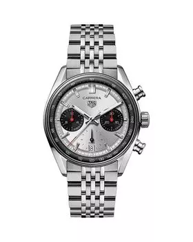 Каррера Тимлесс Автоматические Часы, 39 мм TAG Heuer, серебряный
