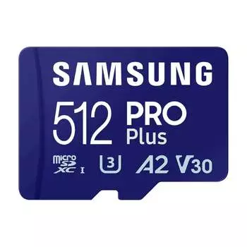 Карта памяти Samsung PRO Plus, microSDXC, 512 ГБ