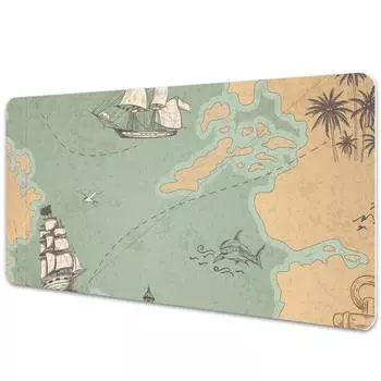 Карта сокровищ на настольном коврике Tulup, зеленый