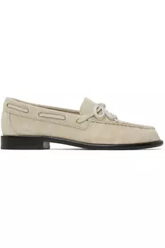 Картеровские лодочные туфли из итальянской замши Rag & Bone, цвет macadamia suede