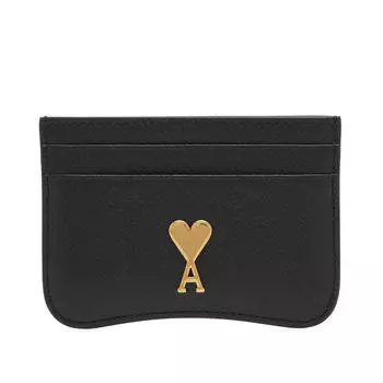 Картхолдер Ami Paris Card Holder, цвет Black & Vibrated Brass