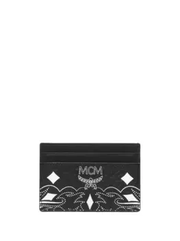 Картхолдер Aren с принтом MCM, черный