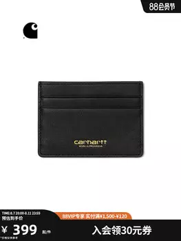 Картхолдер Carhartt WIP с тиснением логотипа, черный