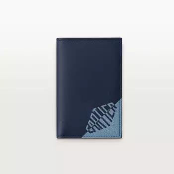 Картхолдер Cartier Porte-cartes 4 cartes de crdit, Cartier Losange Shadow, телячья кожа темно-синего и небесно-голубого цветов