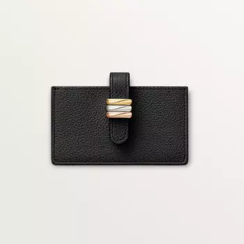 Картхолдер Cartier Porte-cartes accordon, Trinity, черная зернистая телячья кожа