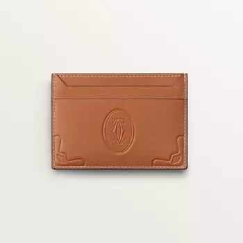 Картхолдер Cartier Porte-cartes double, Must de Cartier, телячья кожа карамельного цвета
