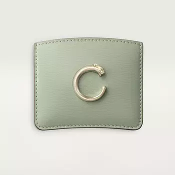 Картхолдер Cartier Porte-cartes simple, Panthre C de Cartier, телячья кожа зернистого цвета