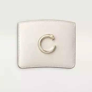 Картхолдер Cartier Porte-cartes simple, Panthre C de Cartier, телячья кожа цвета соли