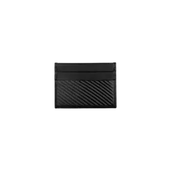 Картхолдер Chopard Classic Racing small card holder - Черная кожа с карбоновым эффектом