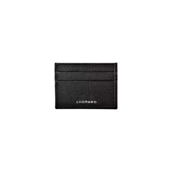 Картхолдер Chopard Classic Small Card Holder - Телячья кожа черного цвета с узором «гусиная лапка»