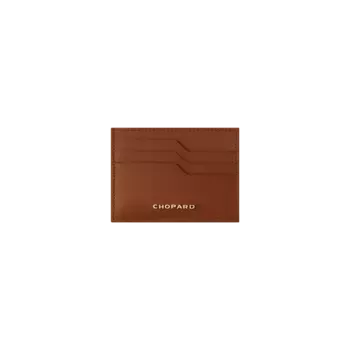 Картхолдер Chopard Heritage small card holder - Телячья кожа синего/коньячного цвета
