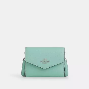 Картхолдер COACH Mini Envelope Wallet With Strap, цвет Sv/Faded Blue