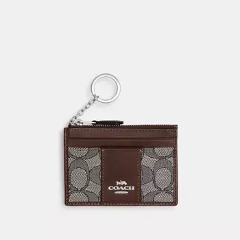 Картхолдер COACH Mini Id Skinny, цвет Sv/Oak/Maple