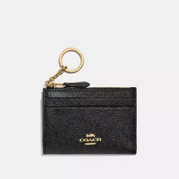 Картхолдер COACH Mini Skinny Id Case, золотой/черный