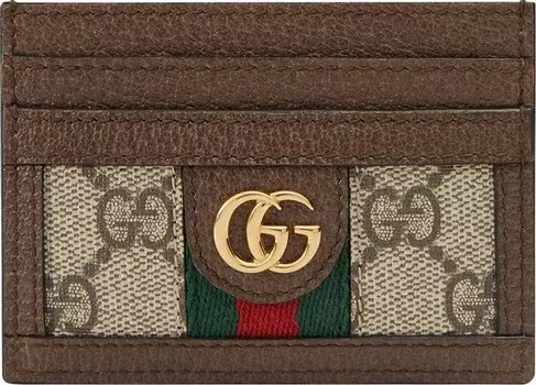 Картхолдер Gucci GG Supreme Ophidia Large Card Case Beige/Ebony, бежевый