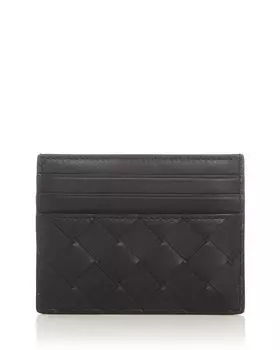 Картхолдер из кожи Intrecciato Bottega Veneta, черный