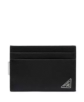 Картхолдер из кожи Saffiano Prada, черный