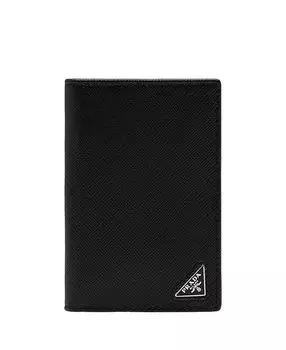 Картхолдер из кожи Saffiano Prada, черный