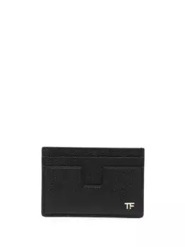 Картхолдер из зернистой кожи TOM FORD, черный
