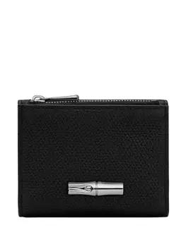 Картхолдер Le Roseau из фактурной кожи Longchamp, черный