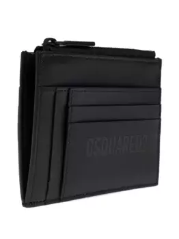 Картхолдер на молнии с логотипом DSQUARED2, черный