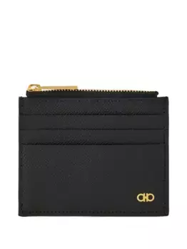 Картхолдер с декором Gancini Ferragamo, черный