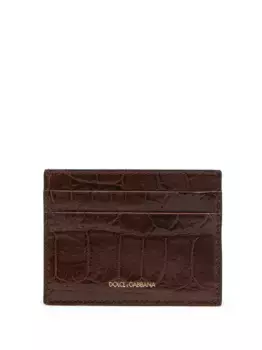 Картхолдер с логотипом DOLCE & GABBANA, коричневый
