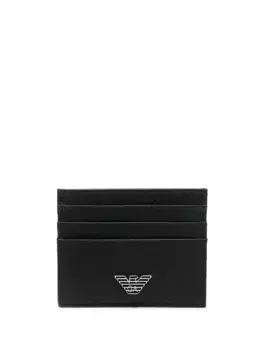 Картхолдер с логотипом EMPORIO ARMANI, черный