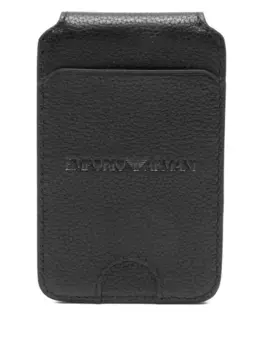 Картхолдер с логотипом EMPORIO ARMANI, черный