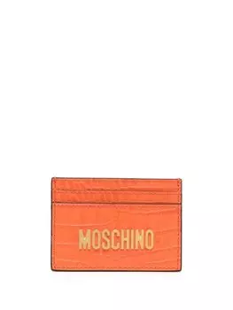 Картхолдер с логотипом Moschino, оранжевый