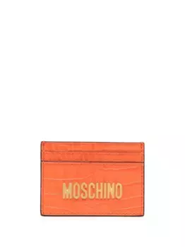 Картхолдер с логотипом Moschino, оранжевый