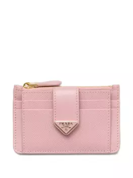 Картхолдер с логотипом Prada, розовый
