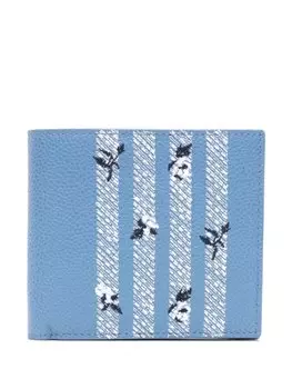 Картхолдер с полосками 4-Bar и вышивкой Rose Thom Browne, синий