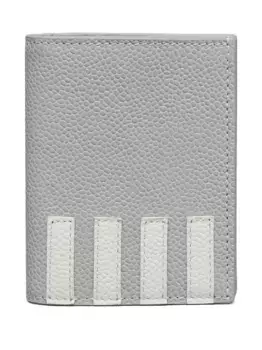 Картхолдер с полосками 4-Bar THOM BROWNE, серый