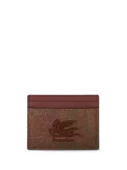 Картхолдер с принтом пейсли ETRO, коричневый