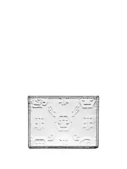 Картхолдер с тисненой монограммой Philipp Plein, серебяный