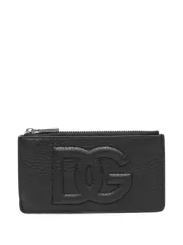 Картхолдер с тисненым логотипом DOLCE & GABBANA, черный