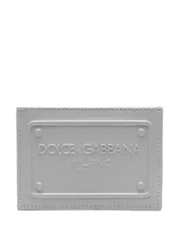Картхолдер с тисненым логотипом DOLCE & GABBANA, серый