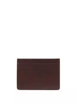 Картхолдер с тисненым логотипом Jil Sander, коричневый