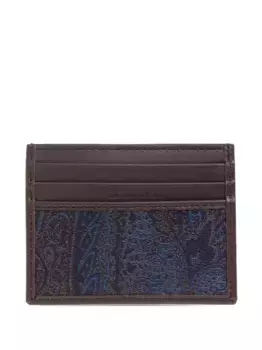 Картхолдер с узором пейсли ETRO, коричневый