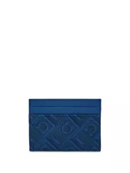 Картхолдер с жаккардовой монограммой Ferragamo, синий