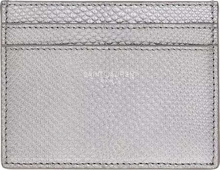 Картхолдер Saint Laurent Credit 'Silver', серебряный